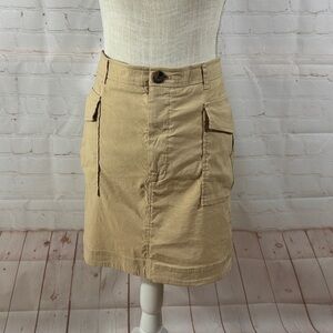 Anthropologie Khaki Cargo Pencil Skirt